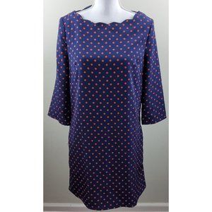 Pim & Larkin Women's Scalloped Neck 3/4 Sleeve Dress Size S